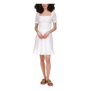 MICHAEL MICHAEL KORS Womens White Peasant Dress Pullover Dress Petites P\L